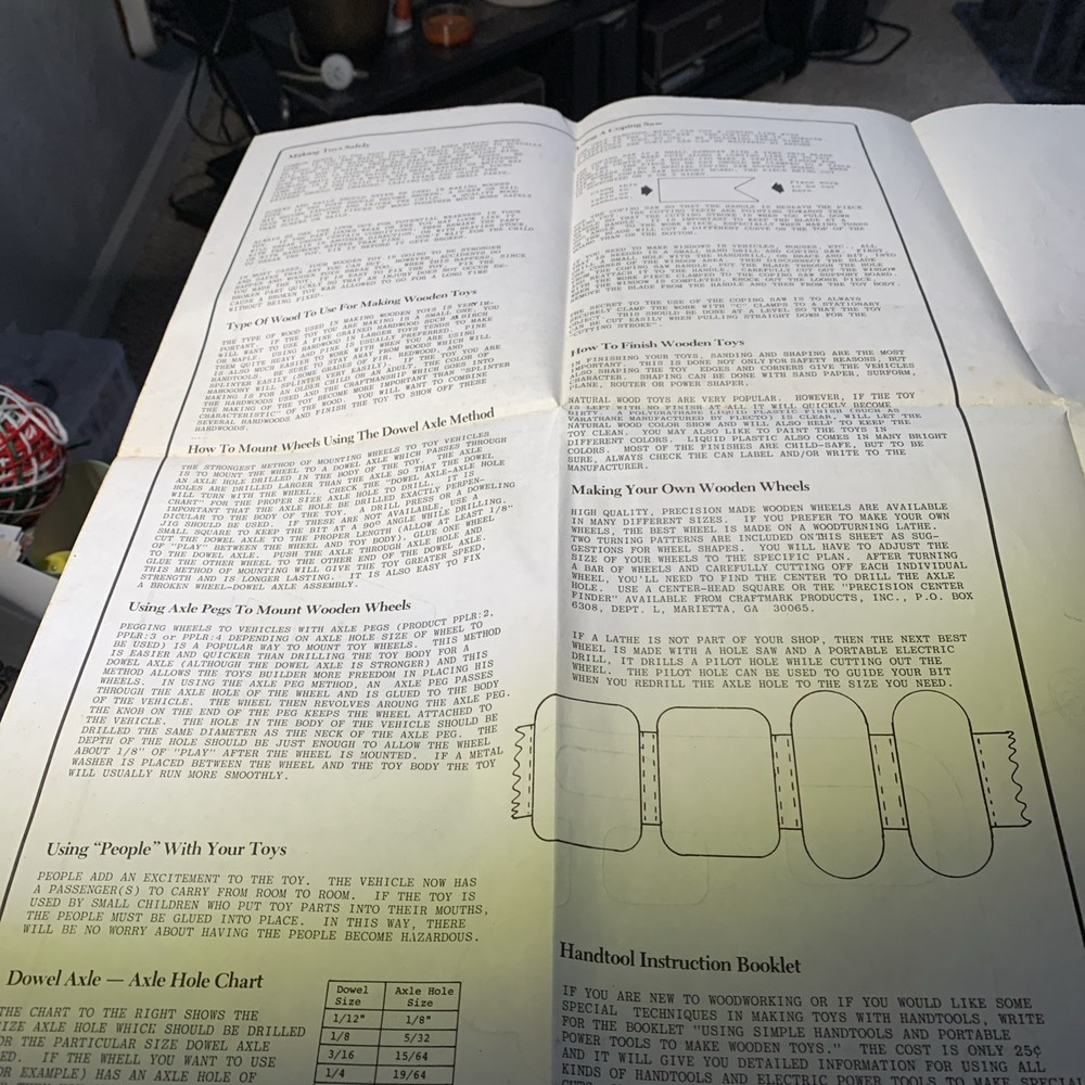 Vtg. Crazy Clunkers 3 Plan Set N:26 Woodworking Patterns (#21)