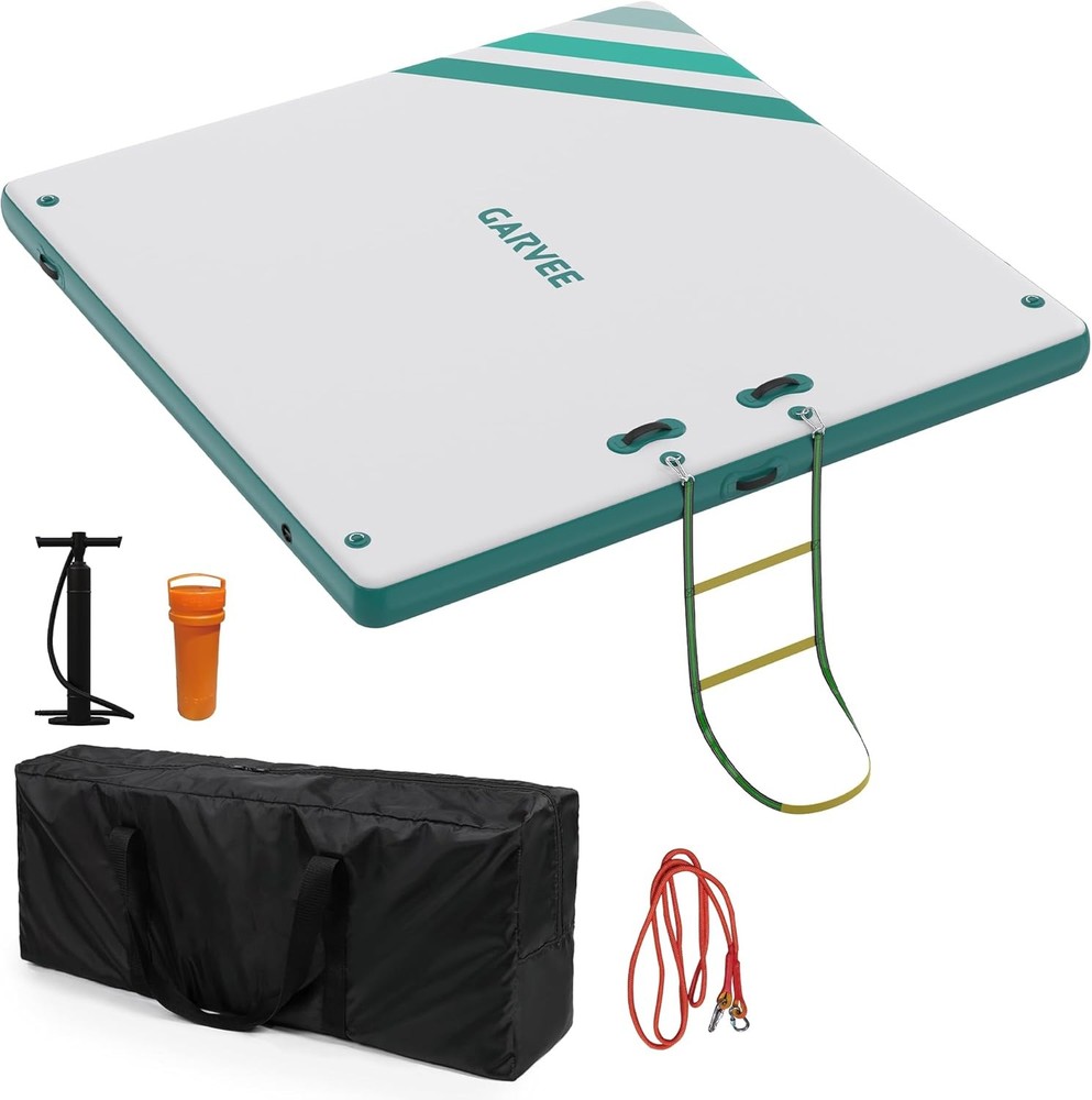 Inflatable Floating Dock Air Dock Platform Non-Slip Lake Float with Carrying Bag