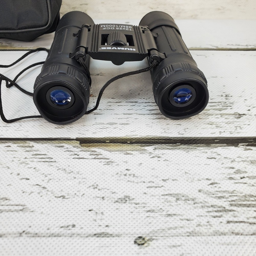 Humvee Compact Binoculars 12x25 DCF 96M/1000M 4" With String Read Description