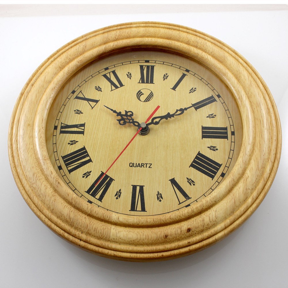 Vintage Classic Wooden Wall Clock In Packaging NEW