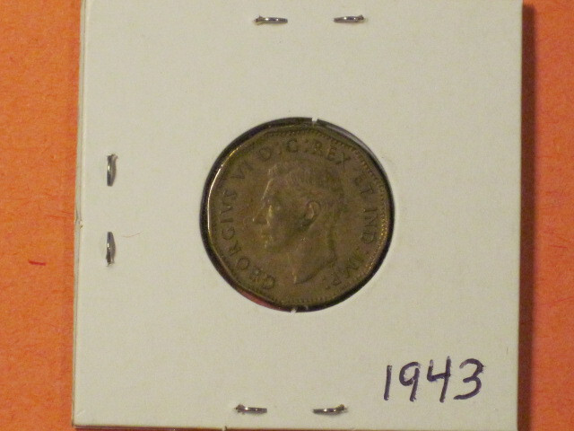 1943 Five Cents- Canada - KM# 40 / Very nice example (L1)