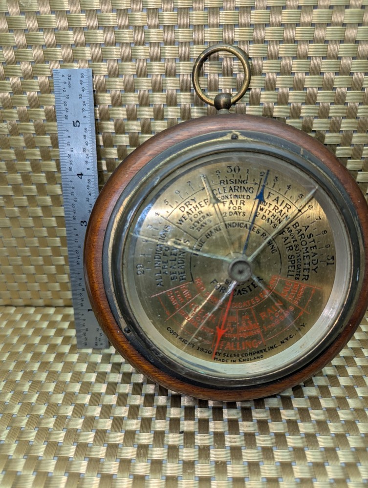 Antique Selsi Forecaster Weather Baromoter