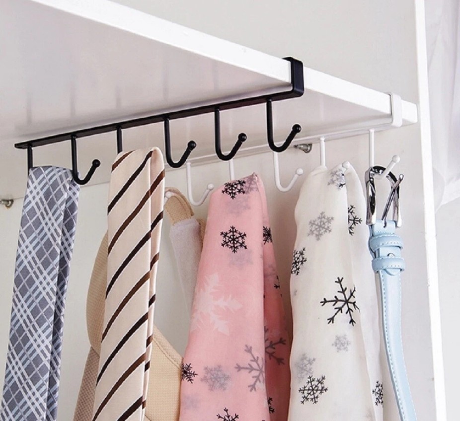 2P Under-Shelf Mug Holder Rack – Kitchen Cabinet Coffee Cup Storage Hooks-%%