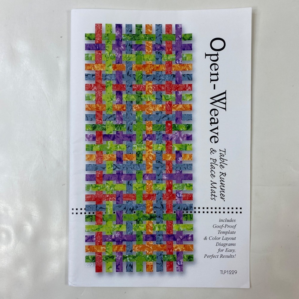 Open-Weave Table Runner Placemats Pattern Instructions Template Layout Diagrams