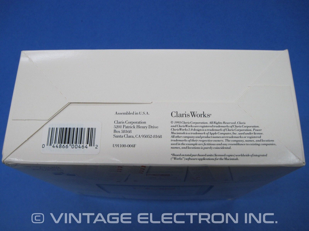 Vintage Apple Macintosh ClarisWorks Software - V2.1 - Complete Software 1993