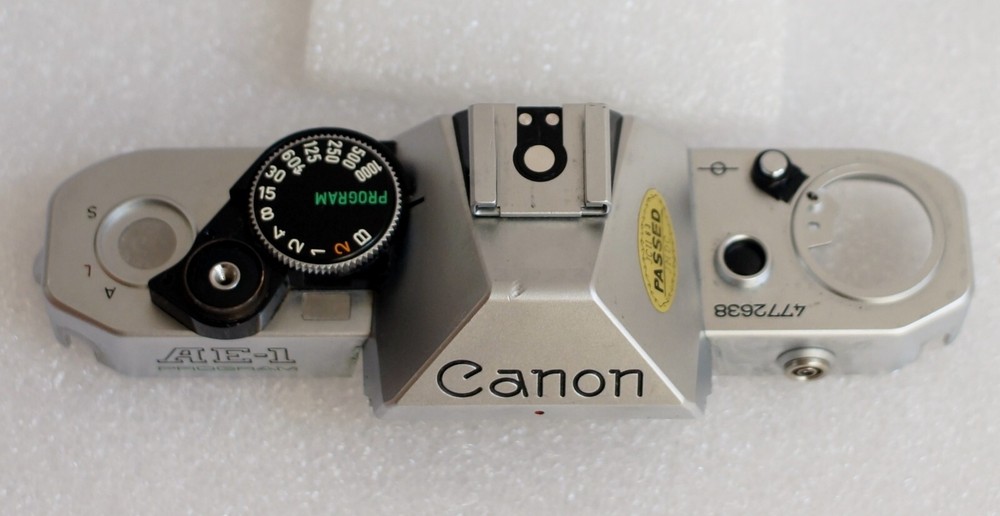 CANON AE-1 Program Top Cover Assembly w/ Flash Hot Shoe / Shutter Release Button