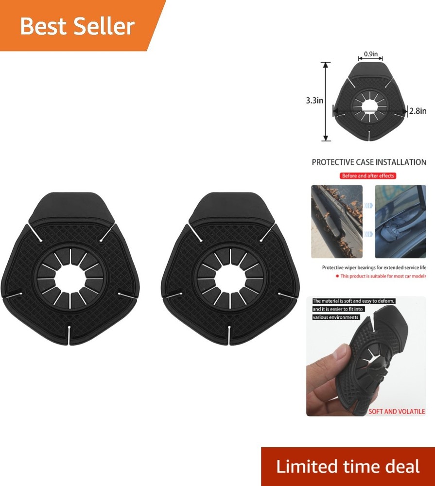 2PCS Silicone Windshield Wiper Arm Hole Protectors - Durable & Weather-Resistant