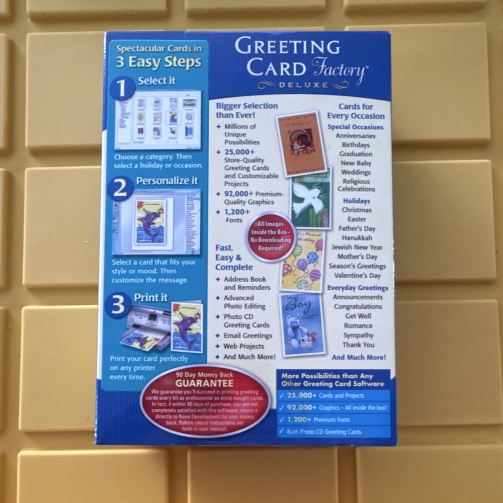 NOVA Development Greeting Card Factory Deluxe Desktop Publishing Software DVD, …
