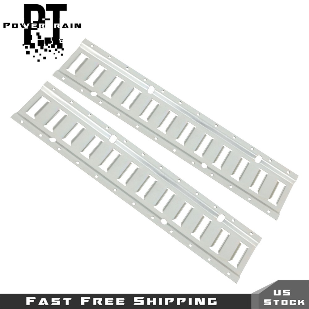 6 Pack 2' E Track Tie Down Rail Kit Silver Rail Enclosed Cargo Trailer
