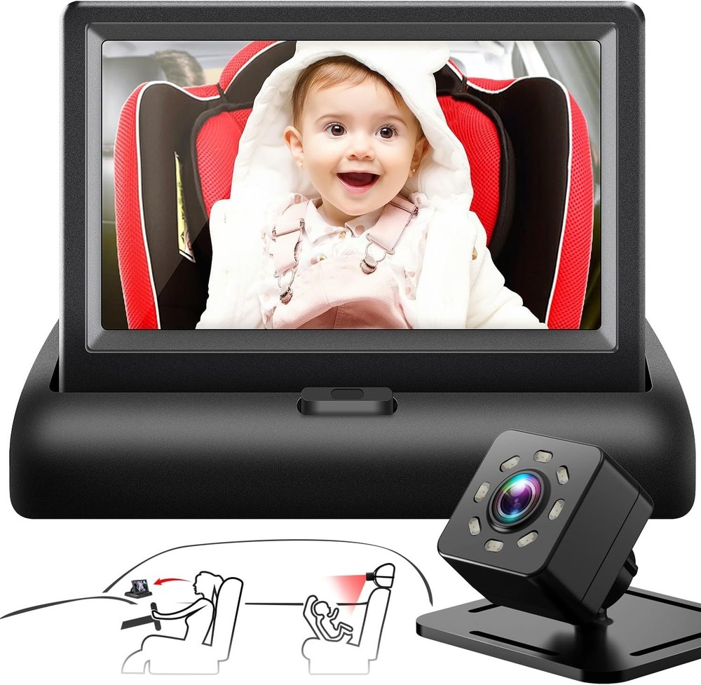 Easy Installation Baby Car Mirror with 4.3'' Display