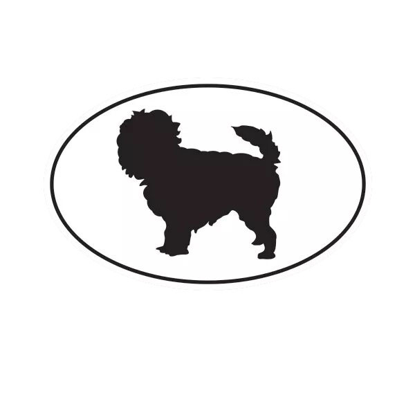 Affenpinscher Euro Oval Sticker Decal