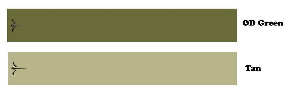 White Water Archery Solid OD Green or Tan in Gloss or Matte Arrow Wraps 15pc