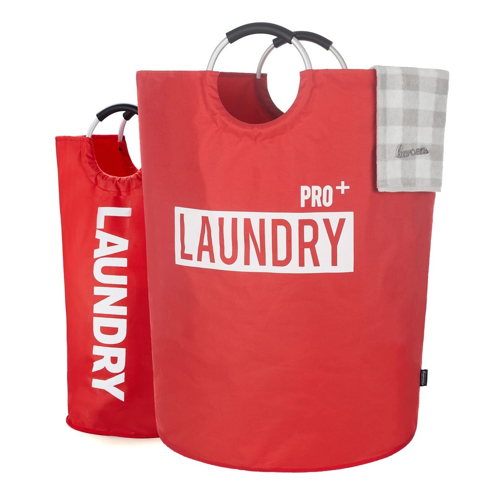 150L Super Large Laundry Basket Waterproof Hamper Collapsible Red Easy Storage