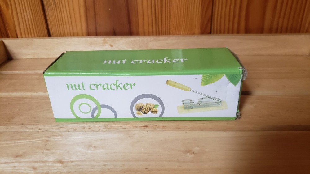 Heavy Duty Pecan and Nut Cracker Tool, Wood Base and Adjustable Handle, Easy Use