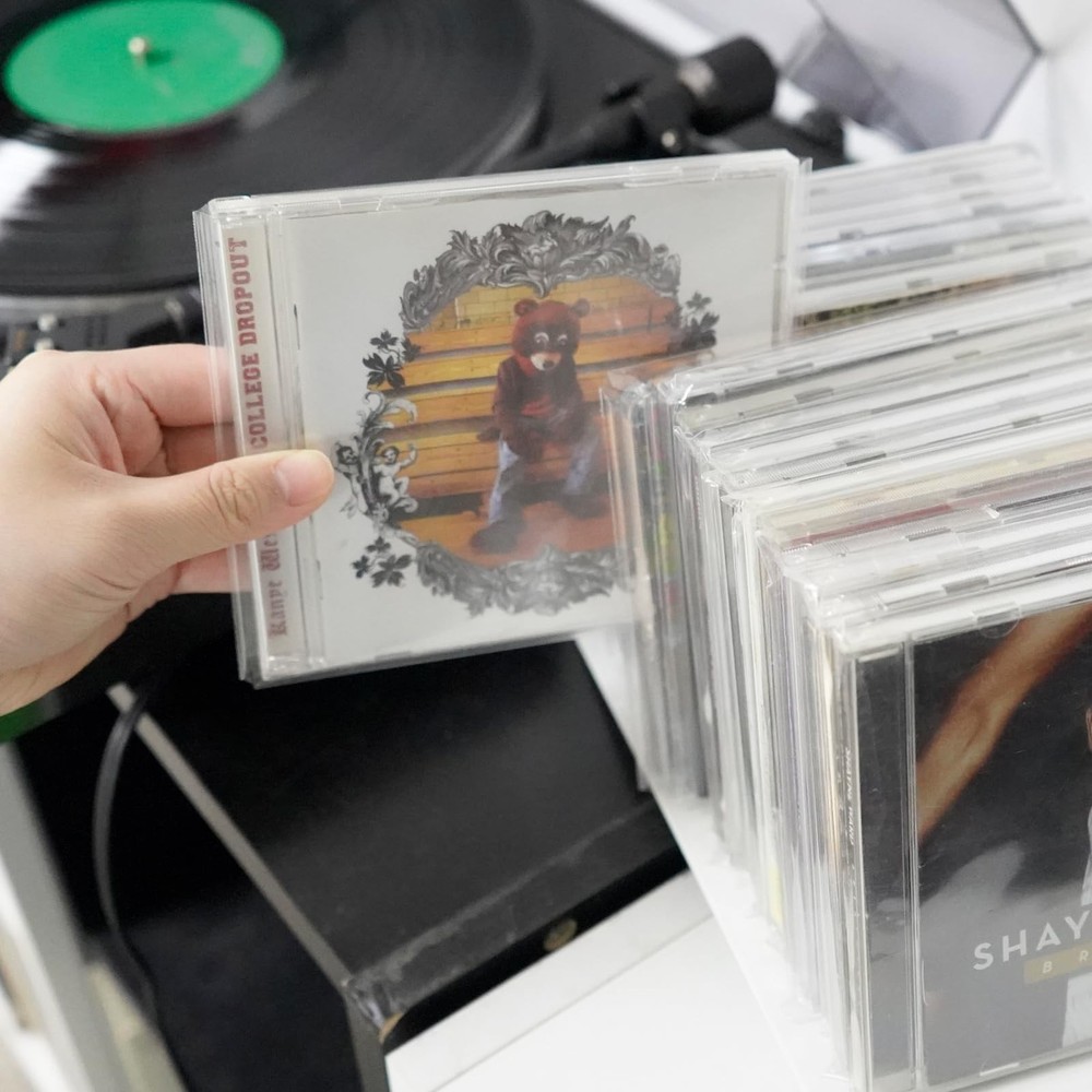 sdroceRyaM 50PCS CD Outer Sleeves Clear Plastic Protective Flat, 50pcs,