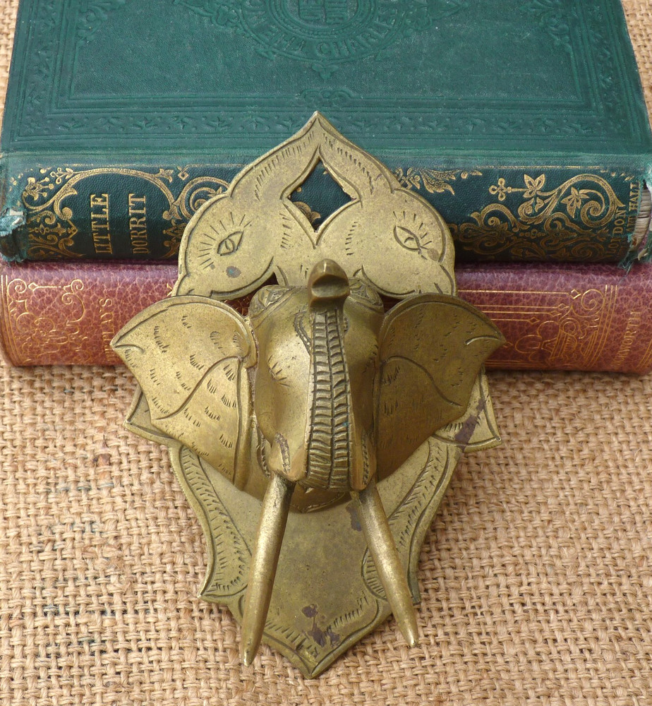 Brass Elephant Wall hook Vintage