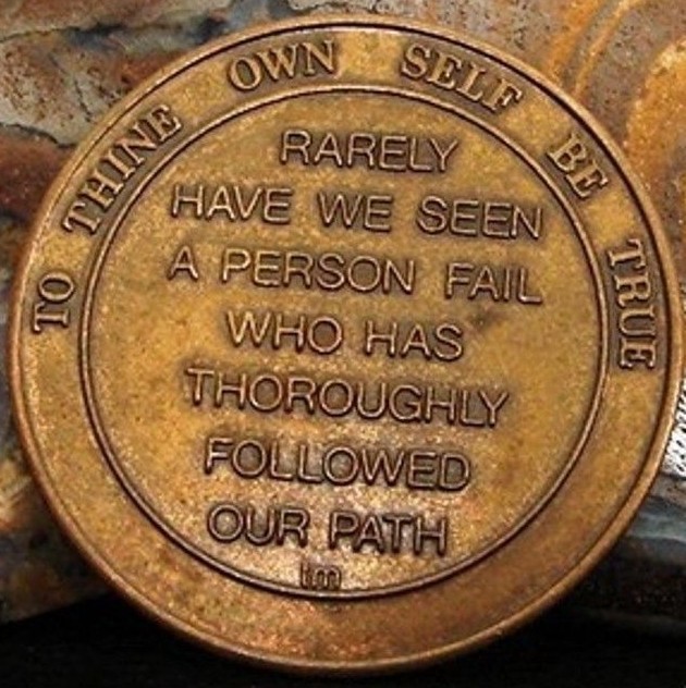 31 Year Alcoholics Anonymous AA Bronze Medallion founders Coin Token Chip Sober