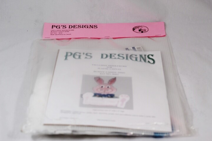 PG'S Designs Easter Bunny Candy Dish Plastic Canvas Needlework Kit 0002
