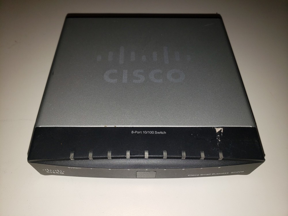 Cisco 8-Port 10/100 Switch Router Model SD208 V1.2