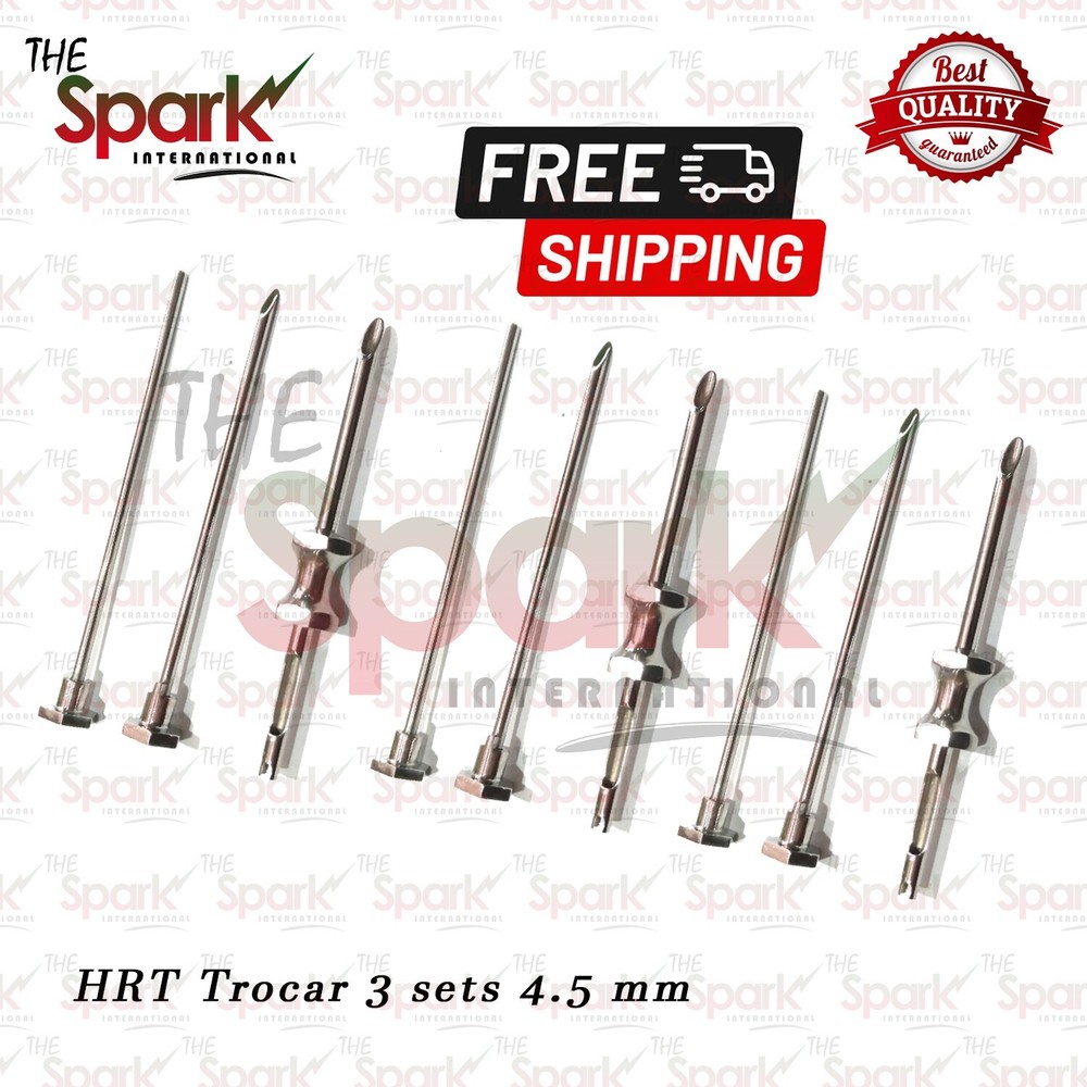 HRT Trocar 3 sets 4.5 mm Hormone Replacement Pellet Insertion Kit