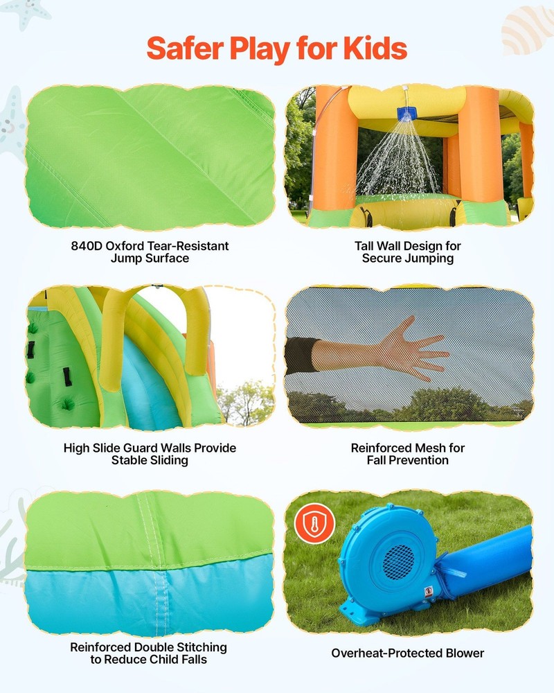 Inflatable Backyard Playset: Bounce Zone, Water Slide, Splash Pool & Mini Soccer