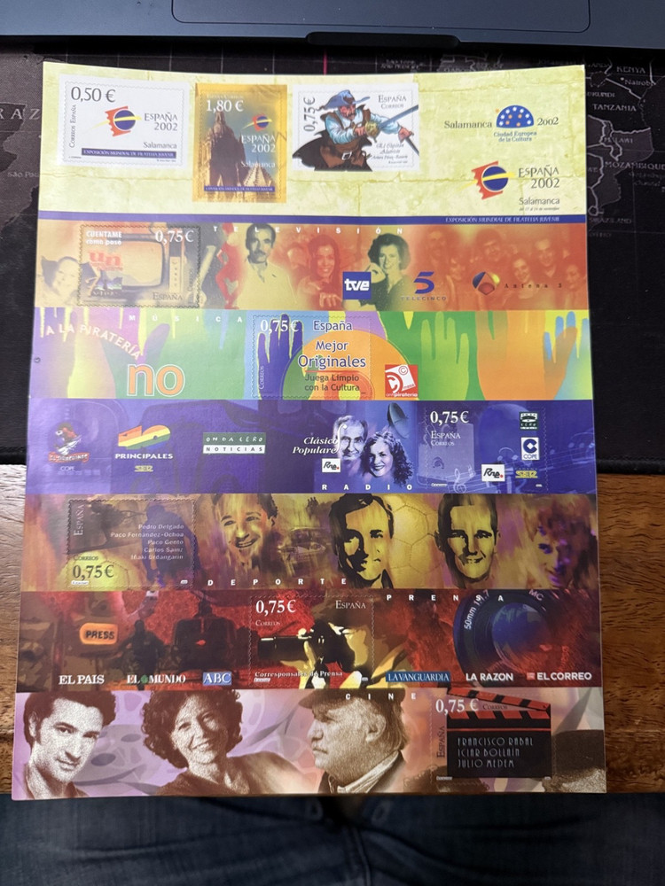 2002 spanish stamps Salamanca sheet