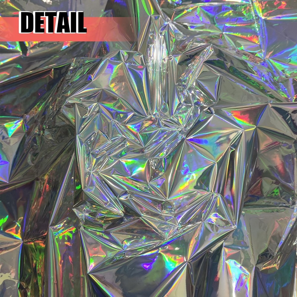 LabZhang 4 Pack Iridescent Plastic Tablecloth, Rectangular Disposable Tablecl...