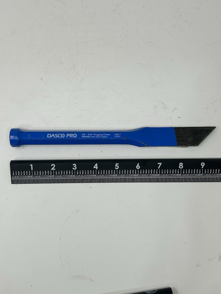 New Dasco Pro 476 Plugging Chisel 3/16" Tip X 10" L