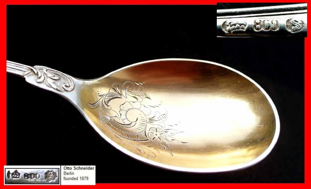 Rococo Serving Spoon, Otto Schneider, 800 Silver E191