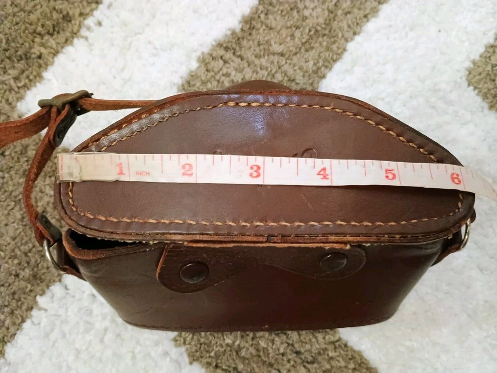 Ihagee Semi Hard Hardbound Brown Leather Fitted Camera Case