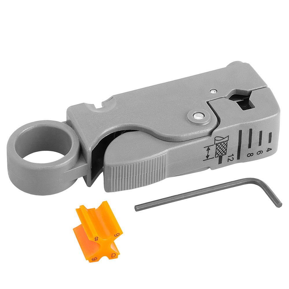 2 Pack Rotary Coaxial Cable Stripping Tool Two Blade Coax Wire Cutter Stripper