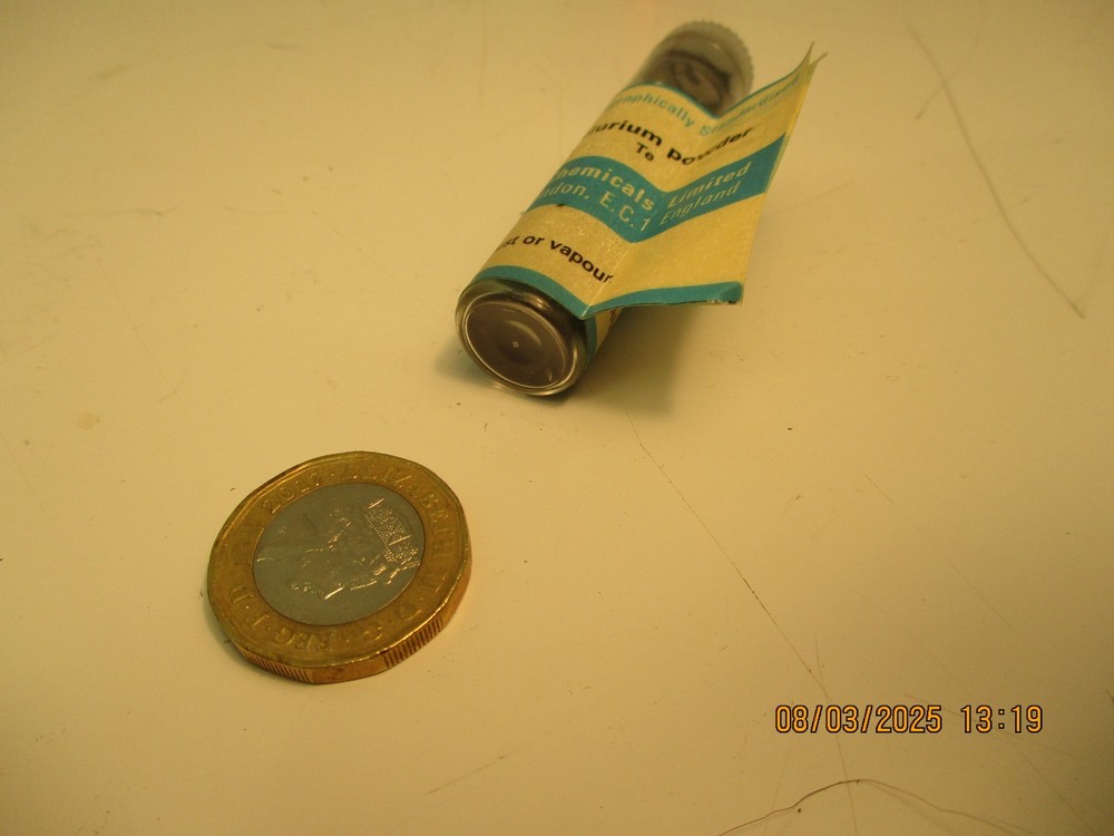 TELLURIUM ELEMENT SPECIMEN - 10g VIAL
