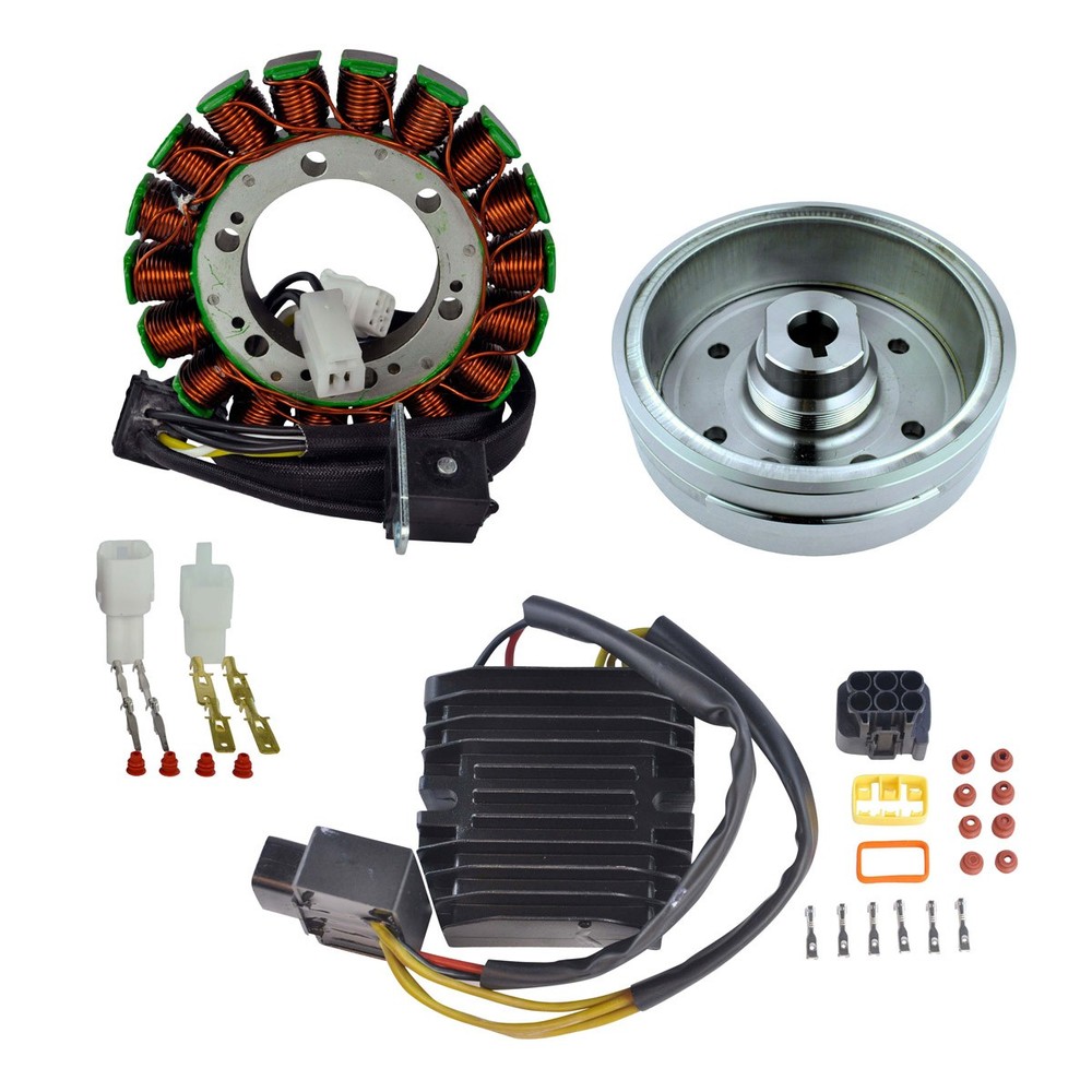 Kit Stator + Flywheel Mosfet Regulator Rectifier For Suzuki LTA 400 Eiger 2004