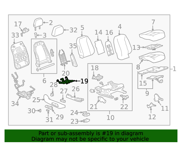 Genuine GM Front Seat Cushion Pad Support 23332205