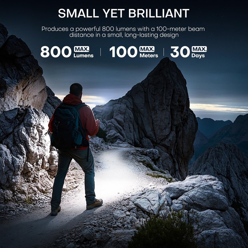 EDC Pen Flashlight Rechargeable,800 Lumen Small Flashlights with