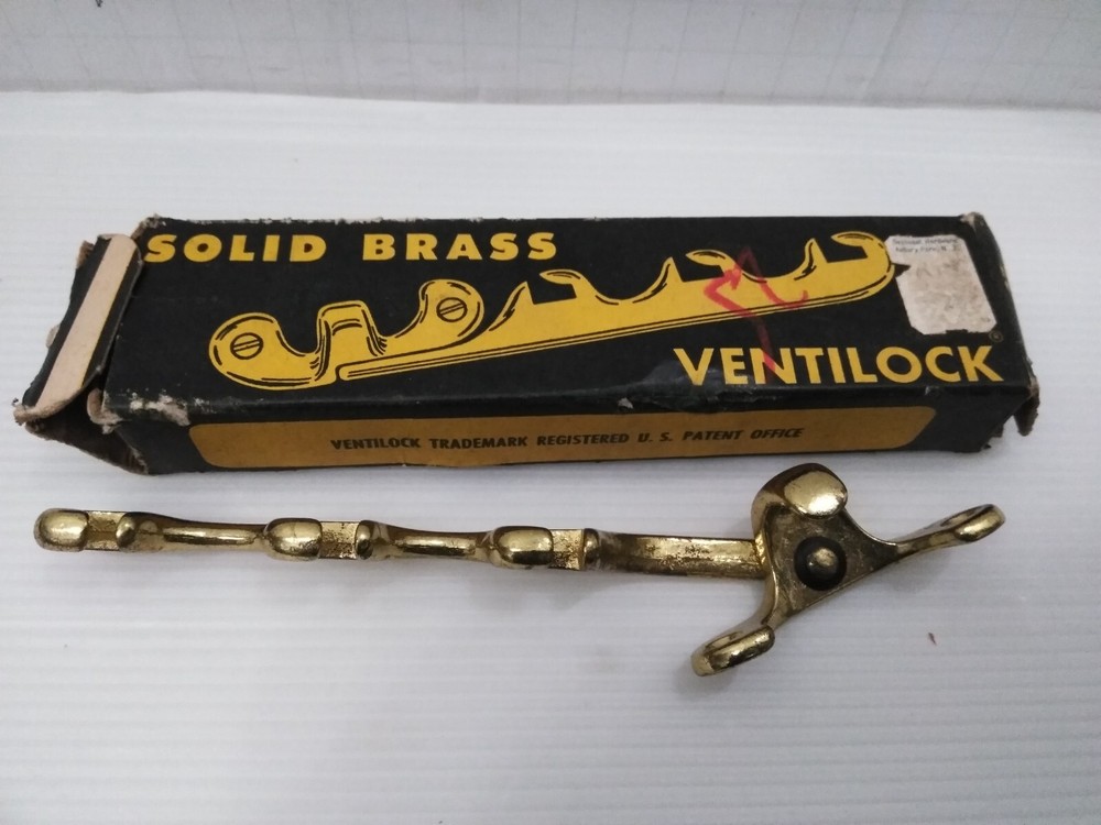 Vintage Slaymaker Ventilock No 37 Window Latch Lock  Solid Brass