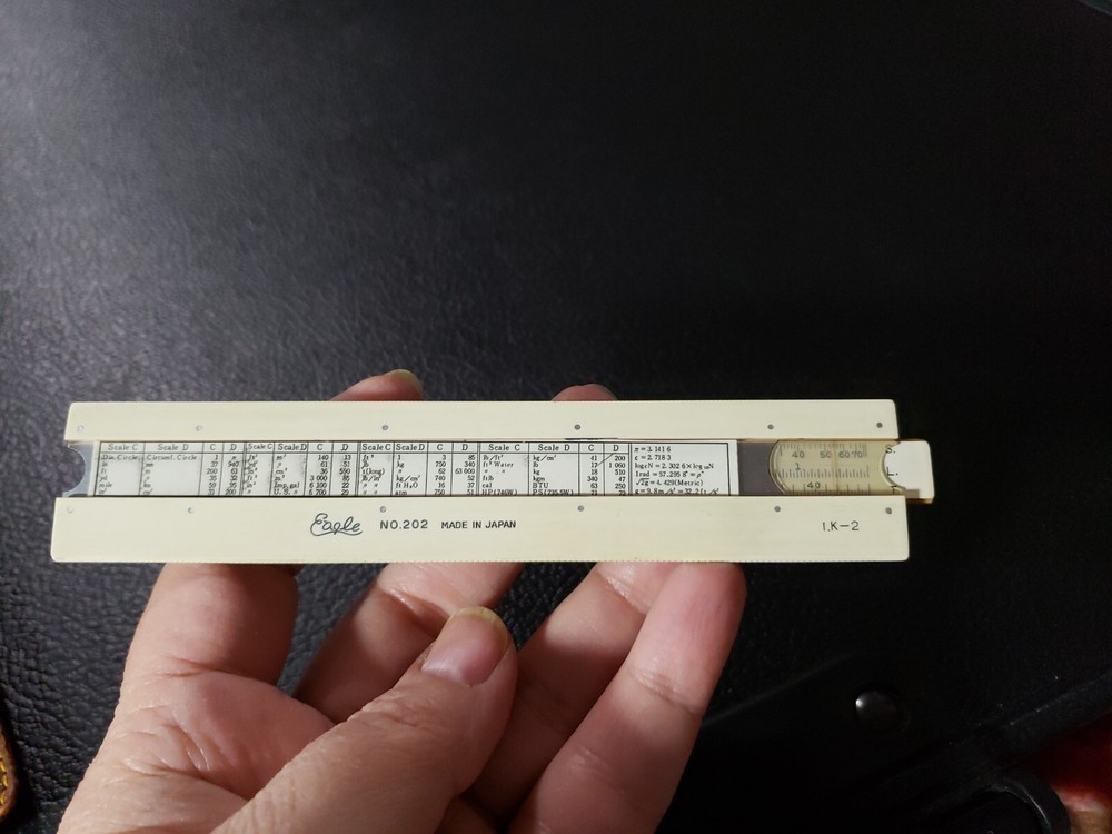 Eagle 202 6" Pocket Slide Rule-1.K-2-with leather case