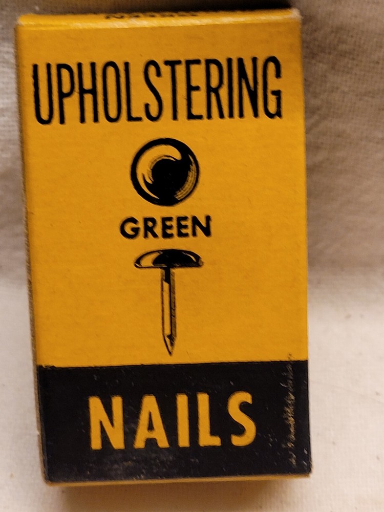 Vintage Green Upholstering Nails Full Box