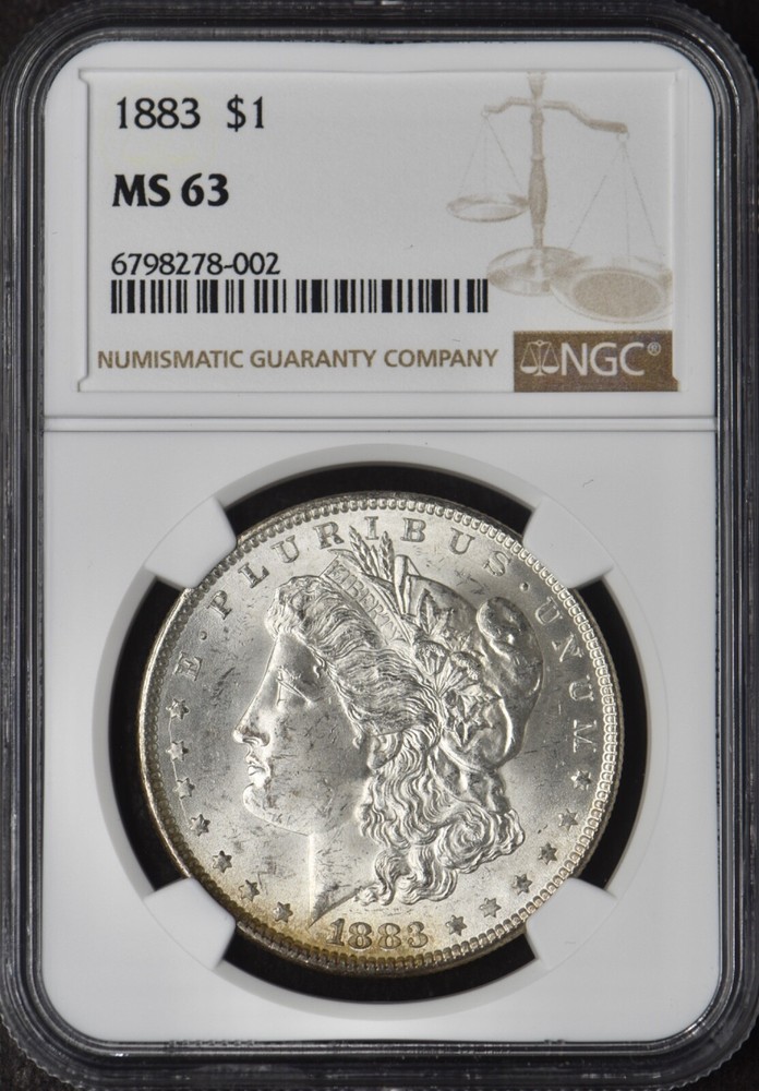 1883 Morgan Silver Dollar - NGC MS63 Toned - ✪COINGIANTS✪