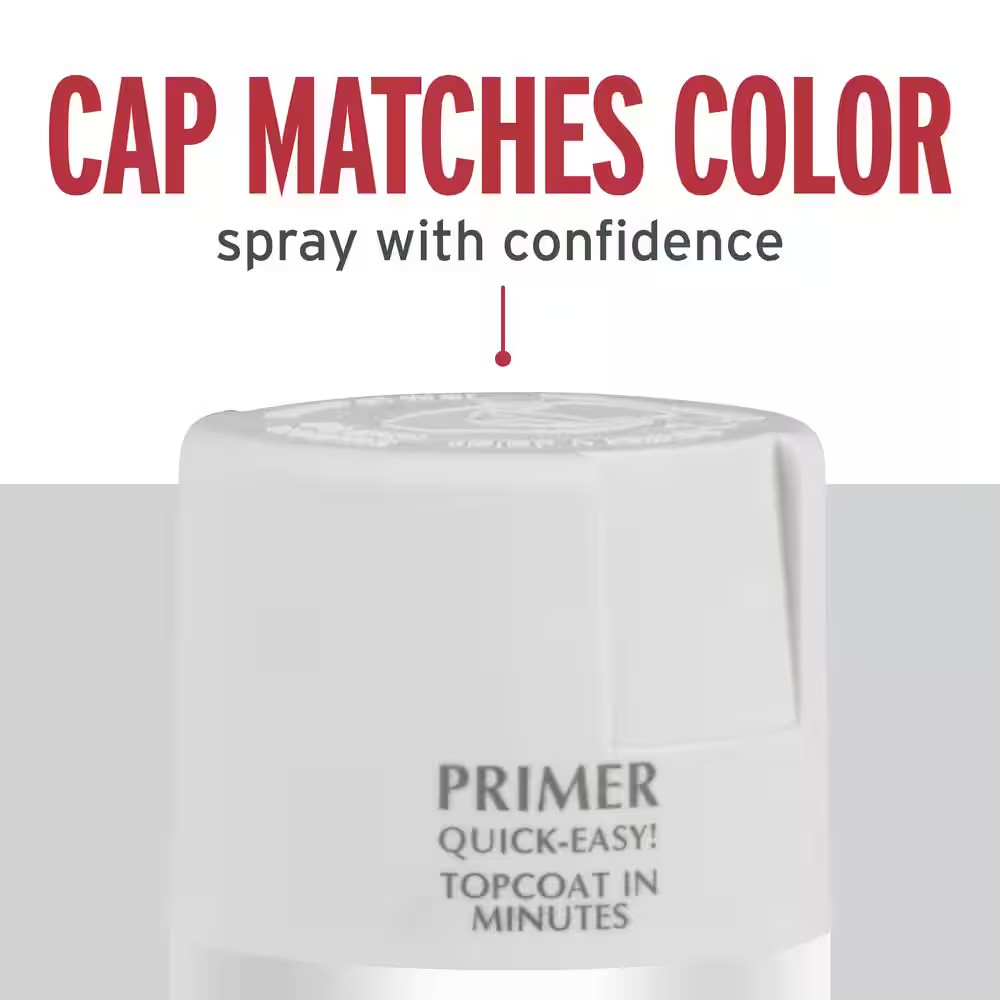 12 Oz. Flat White Metal Primer Spray – Rust-Resistant, Quick-Dry Clean Surface P