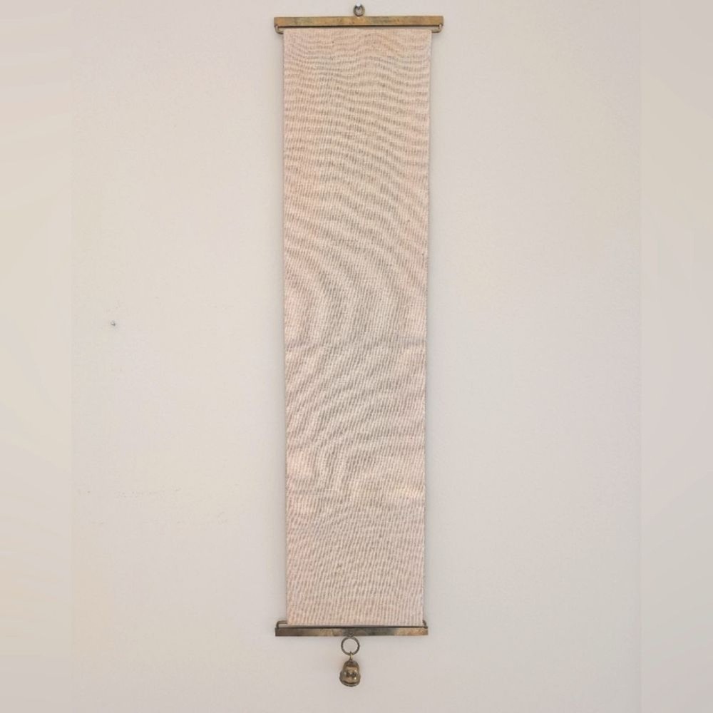 Cross Stitch Sampler Bell Pull Banner Completed Farm House Palmer