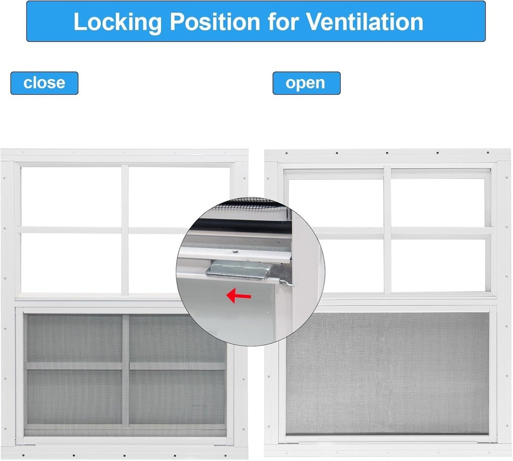 2-Pack 14"x21" Flush Mount Shed Windows - Durable Tempered Glass & Screen