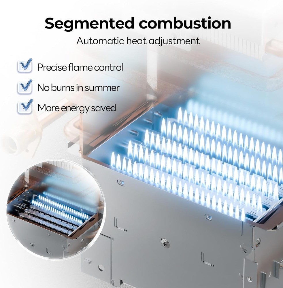 FOGATTI RV Tankless Water Heater InstaShower Ultra, 66,000 BTU 15x15 Inches Door