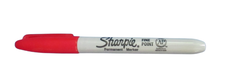 2 - Sharpie Fine Point Permanent Marker Red 30052