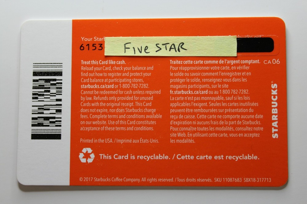 Starbucks Card CN 6153 - Cake 2018