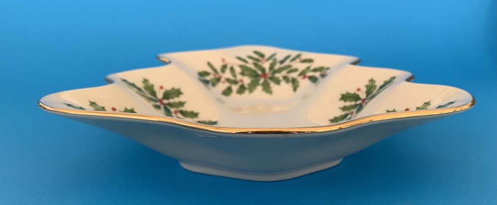 Lenox Holiday Dimension 8 7/8" Large Tree Shaped Dish