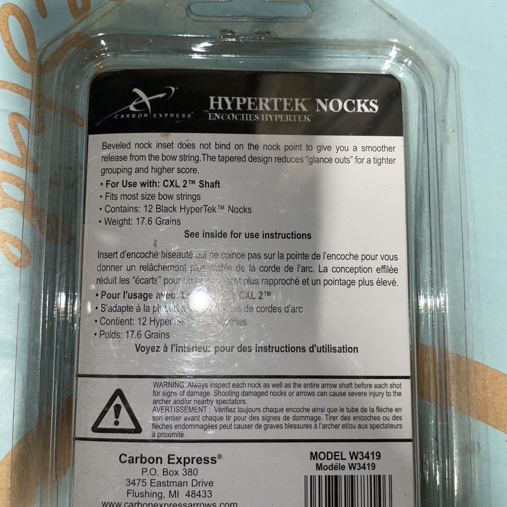 Carbon Express Hypertek Nocks CXL 2 17.6 Grains