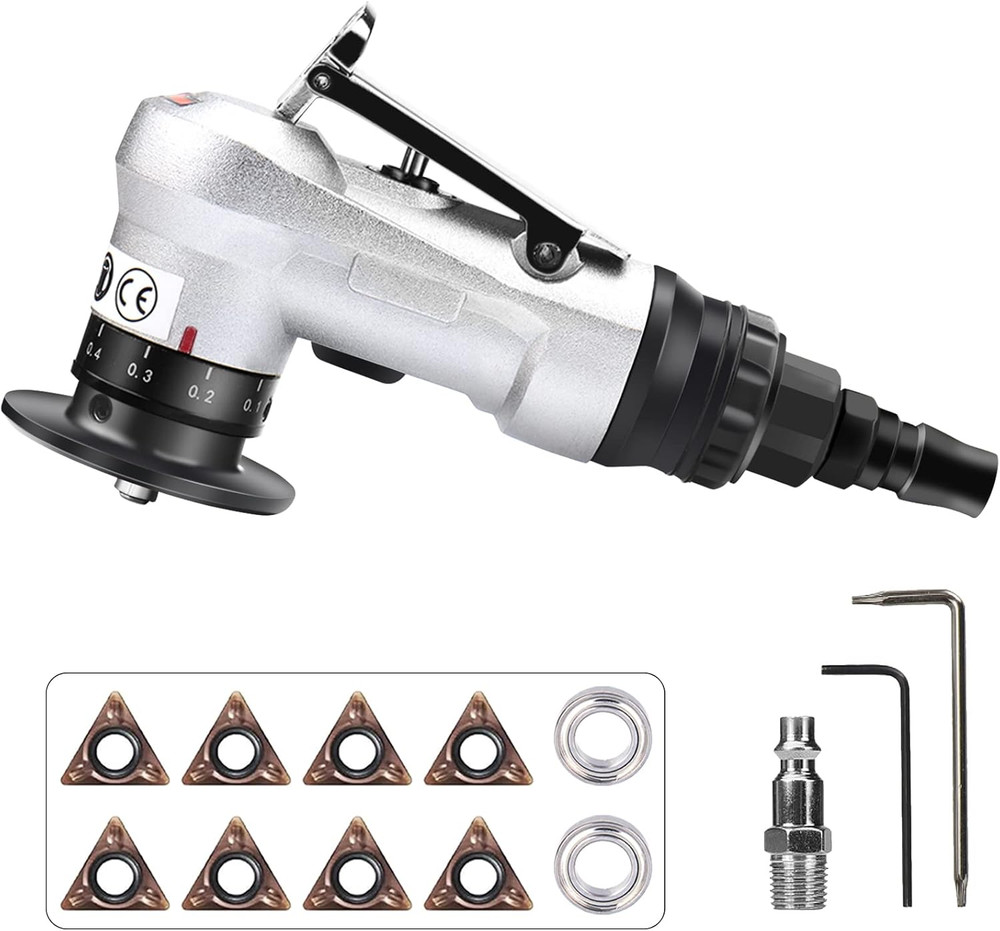 Mini Pneumatic Chamfering Tool with Replace Blades Inserts and Bearings, 45 Degr