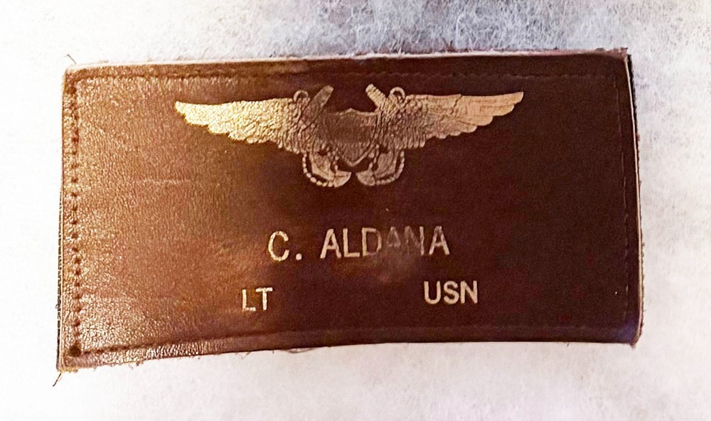 USN C. Aldana LT Jacket Name Tag