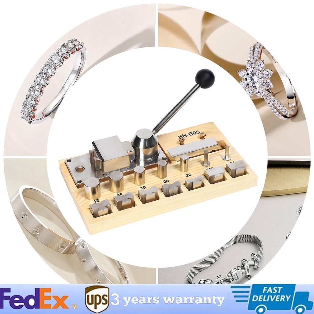 Ring Bender Tool Set for Jewelry Making with Multiple Core Dies